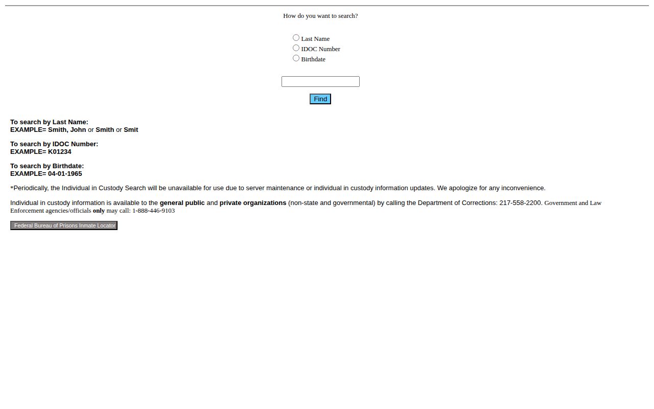 IDOC form for Shelby County released inmates