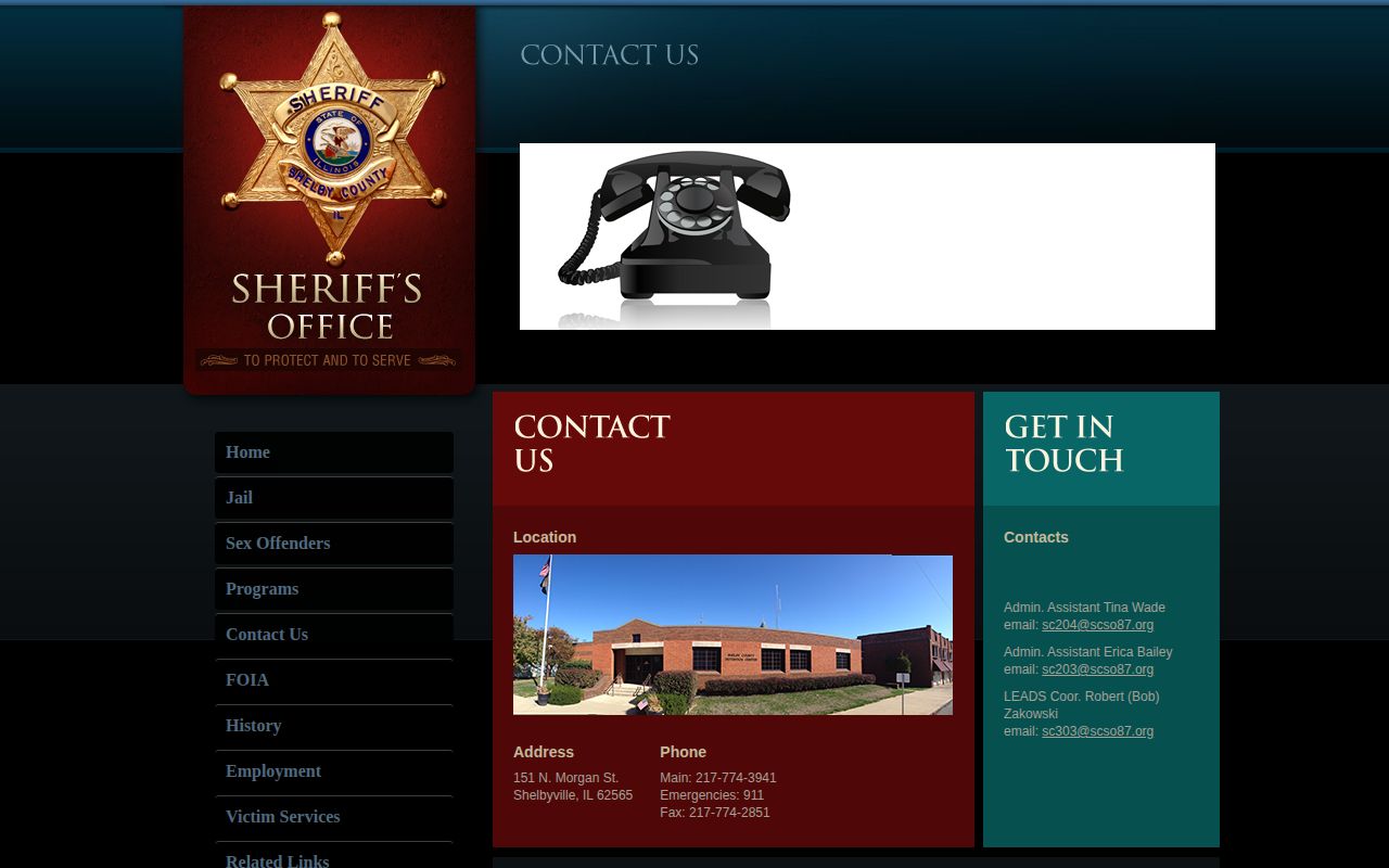 Shelby County Jail release contact information